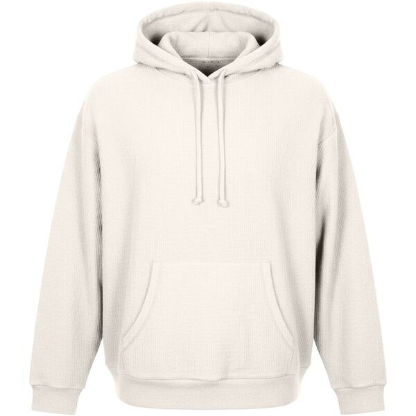 Unisex Corded Pullover Hooded Sweatshirt Thumbnail