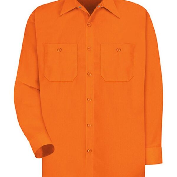 Men's Tall Enhanced Visibility Long Sleeve Work Shirt Thumbnail