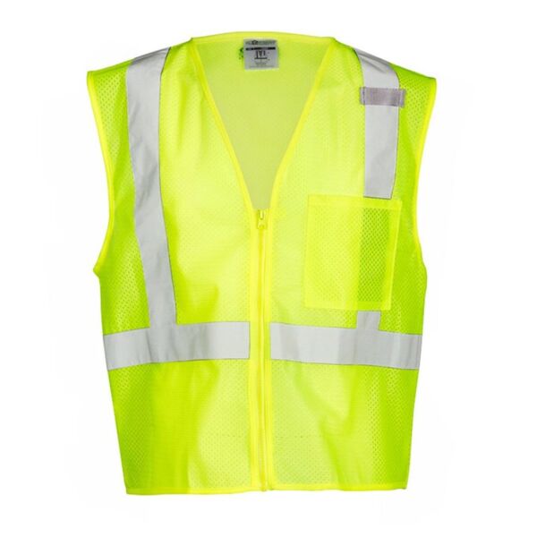 Unisex Single Pocket Zipper Mesh Vest Thumbnail