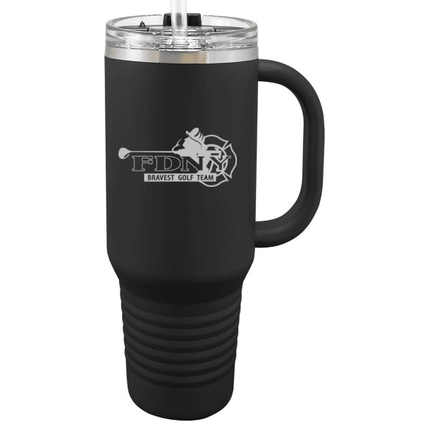   - Premium 32 oz. Travel Mug with Snap Lid & Straw Thumbnail