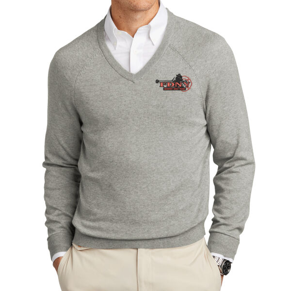   - Cotton Stretch V Neck Sweater Thumbnail