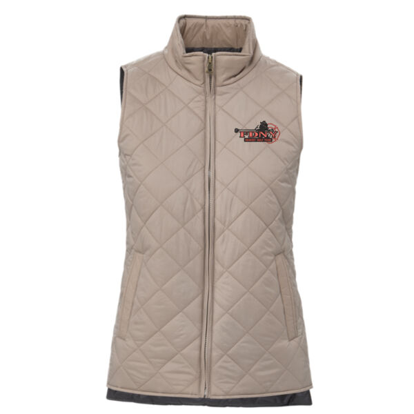   - Women's Vintage Diamond Quilted Vest Thumbnail