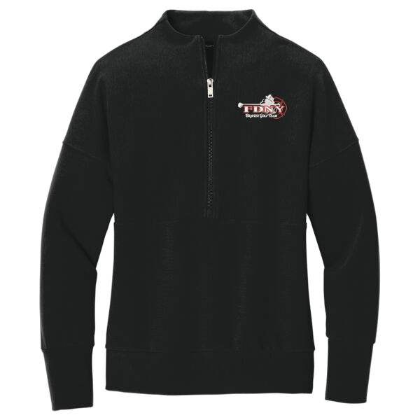   - Women's Linear Texture 1/4 Zip Thumbnail